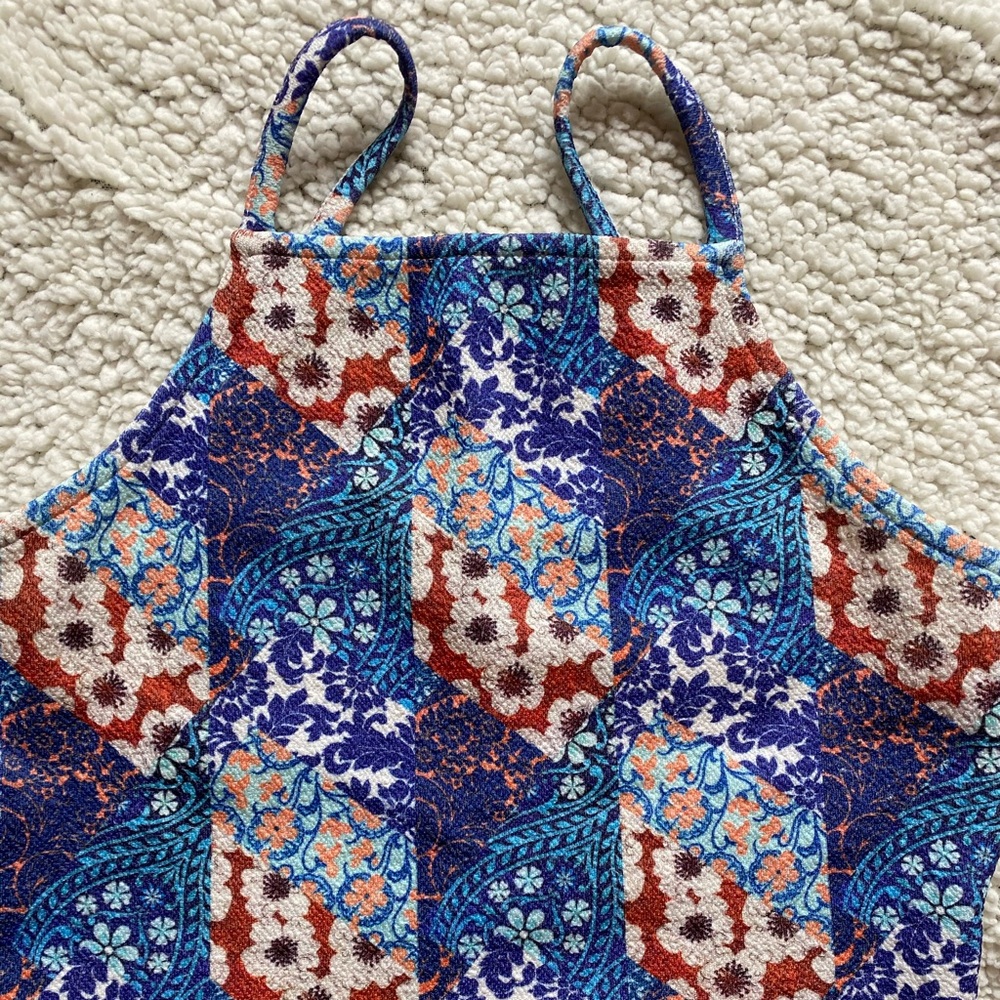 Topshop Cropped Patterned Tank - Picture 3 of 6